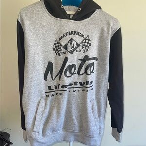 Gray and Black Men's Hoodie